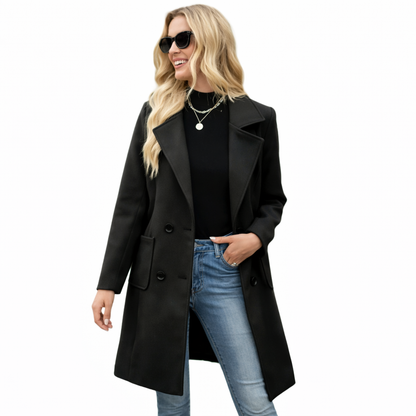 Valerya Wool Blend Mid-Length Coat