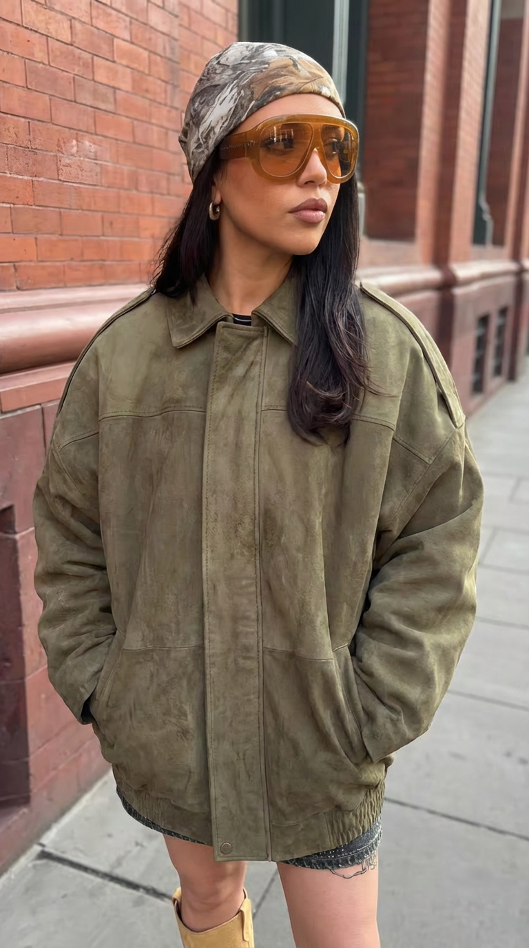 Valerya Vintage Oversize Bomber