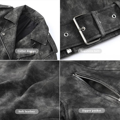 Valerya Leather Jacket Vintage Style