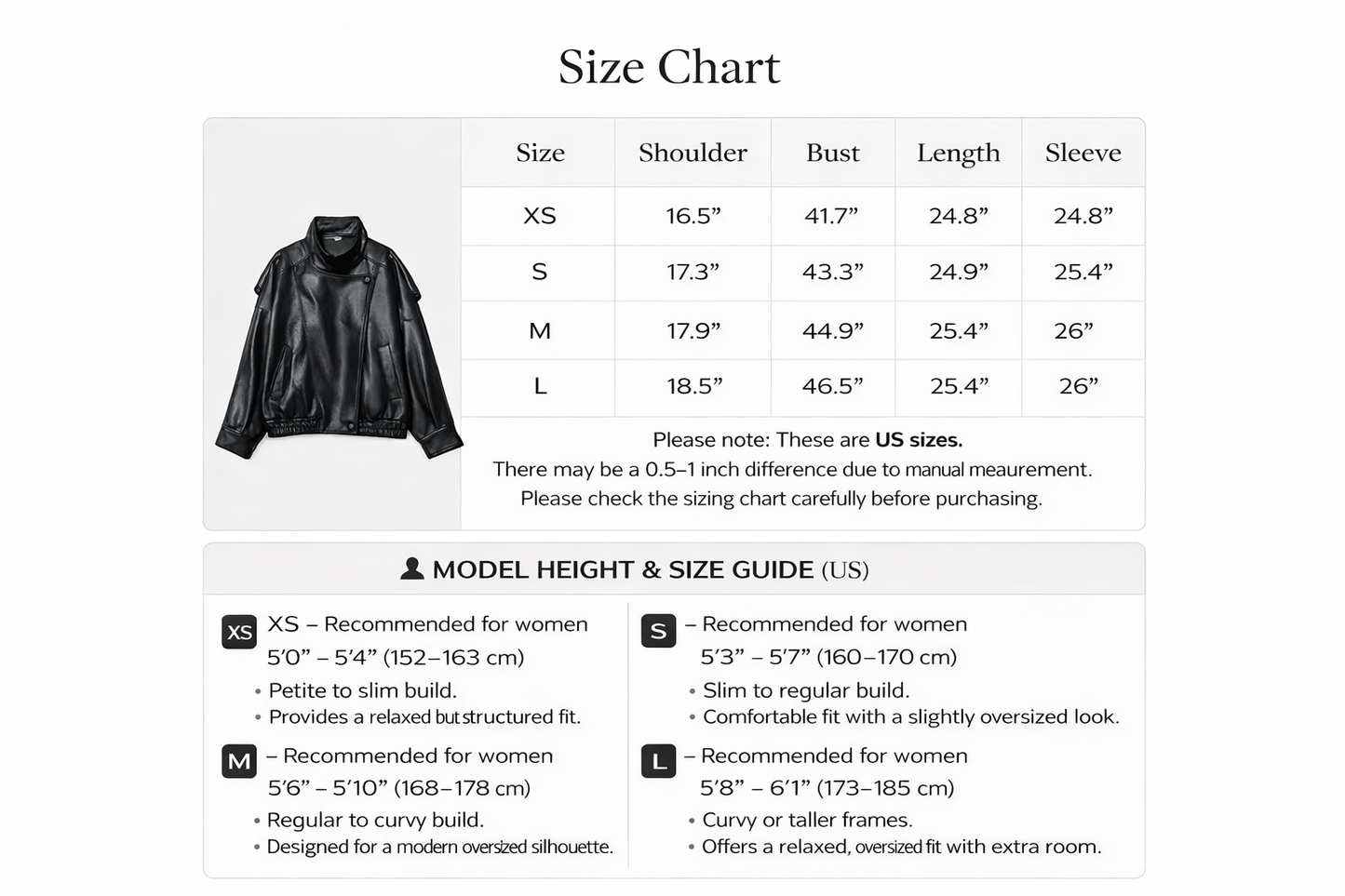 Valerya Faux Leather Jackets Collection