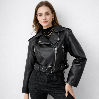 Valerya Leather Jacket Vintage Style