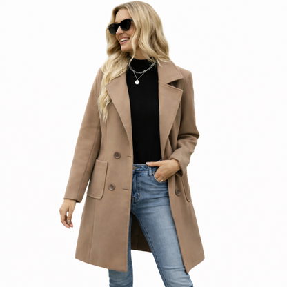 Valerya Wool Blend Mid-Length Coat