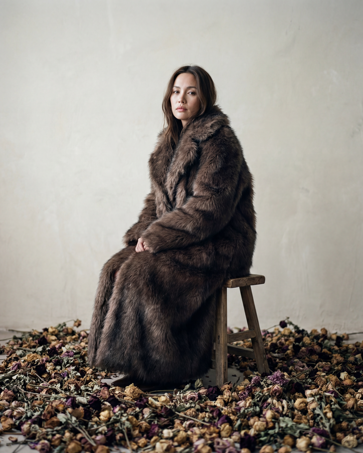 Luna Vintage Faux Fur Overcoat