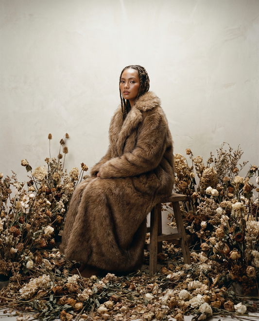 Luna Vintage Faux Fur Overcoat