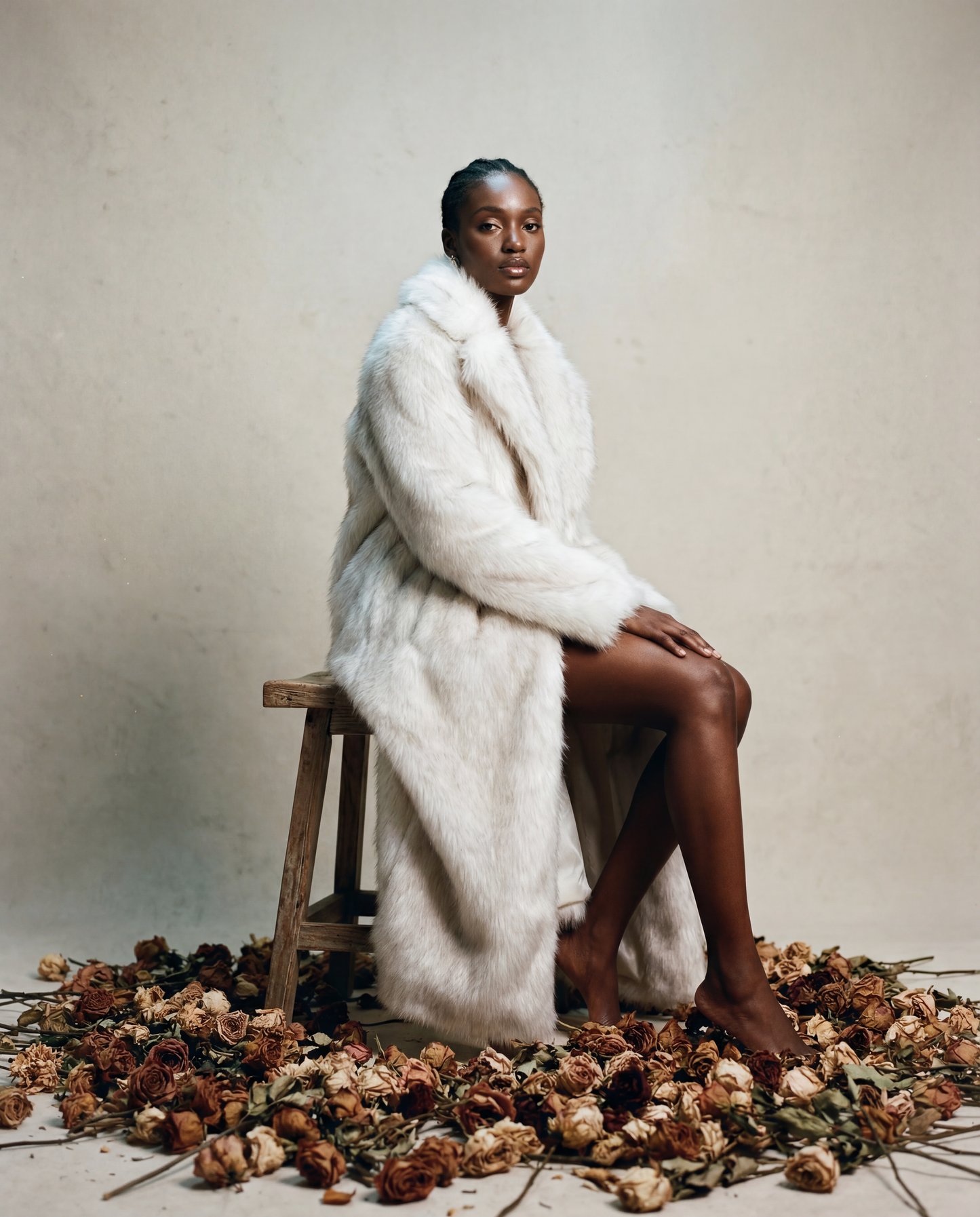 Luna Vintage Faux Fur Overcoat