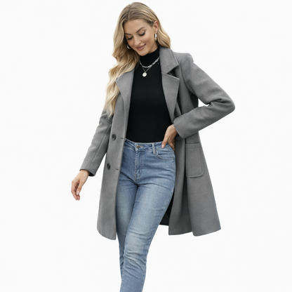 Valerya Wool Blend Mid-Length Coat