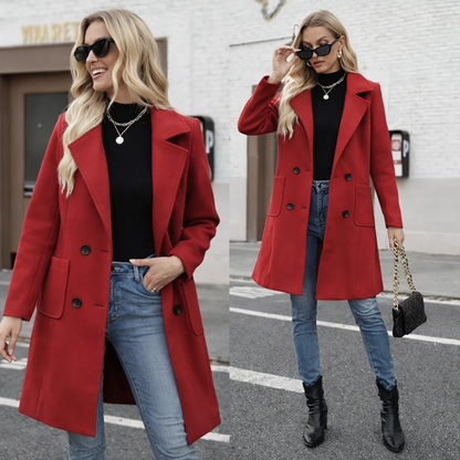 Valerya Wool Blend Mid-Length Coat