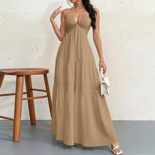 Valerya Serene Pleated Maxi Dress