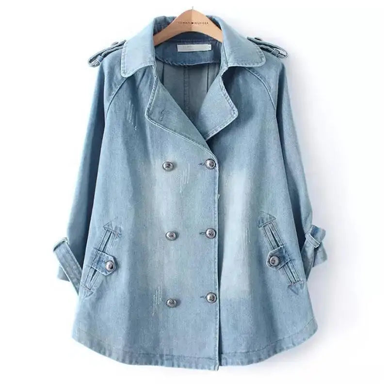 Aria Denim Cape Coat