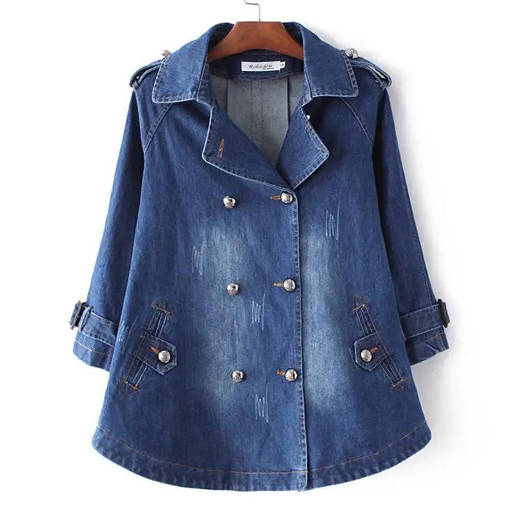 Aria Denim Cape Coat