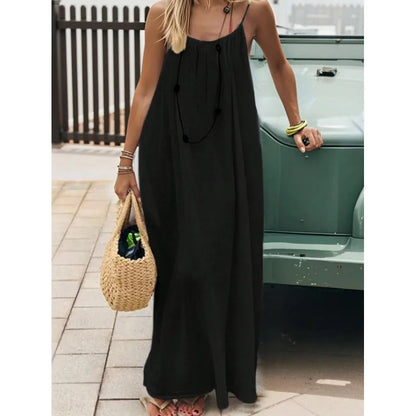 Valerya Riviera Backless Maxi Dress