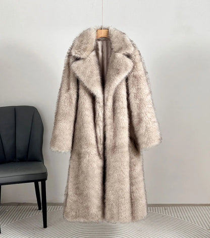 Luna Vintage Faux Fur Overcoat