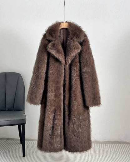 Luna Vintage Faux Fur Overcoat