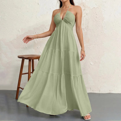 Valerya Serene Pleated Maxi Dress