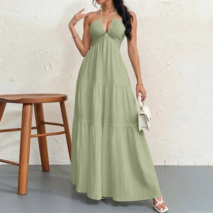 Valerya Serene Pleated Maxi Dress