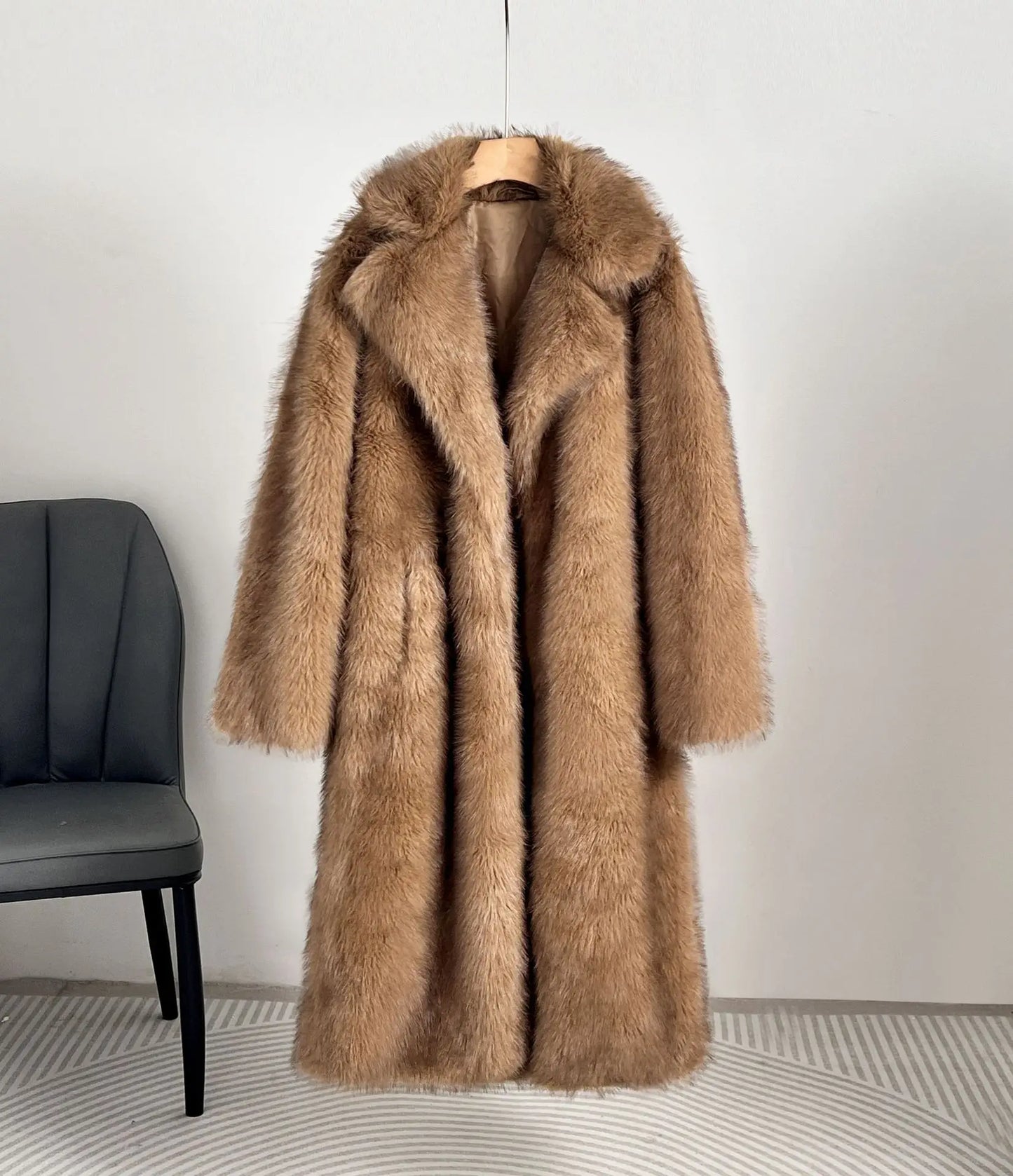 Luna Vintage Faux Fur Overcoat