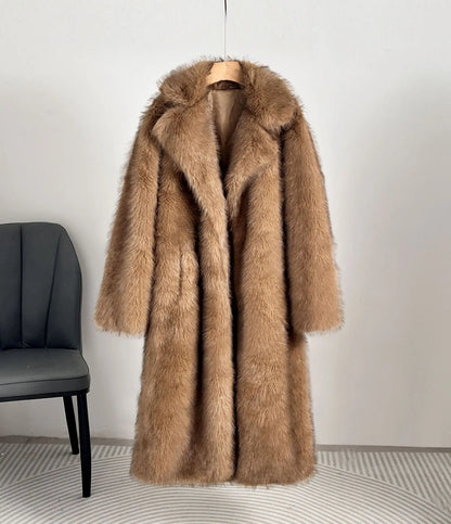 Luna Vintage Faux Fur Overcoat