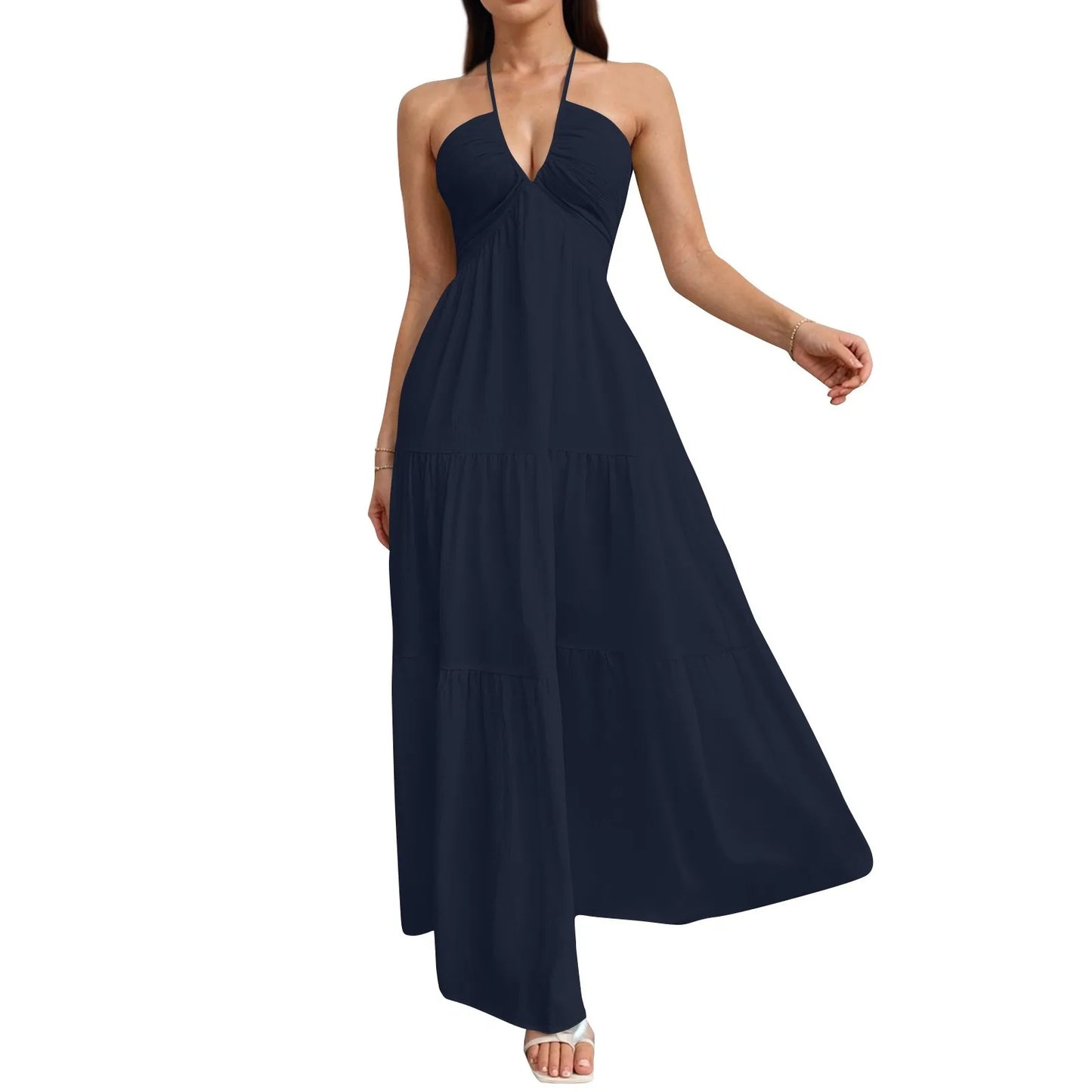 Valerya Serene Pleated Maxi Dress