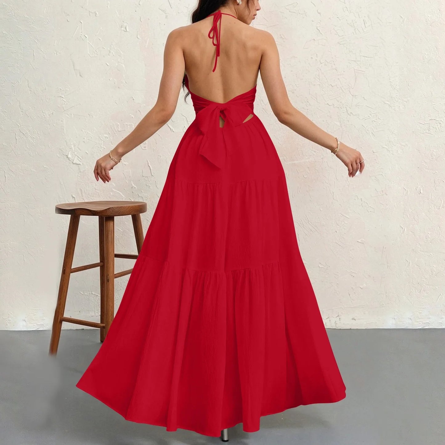 Valerya Serene Pleated Maxi Dress