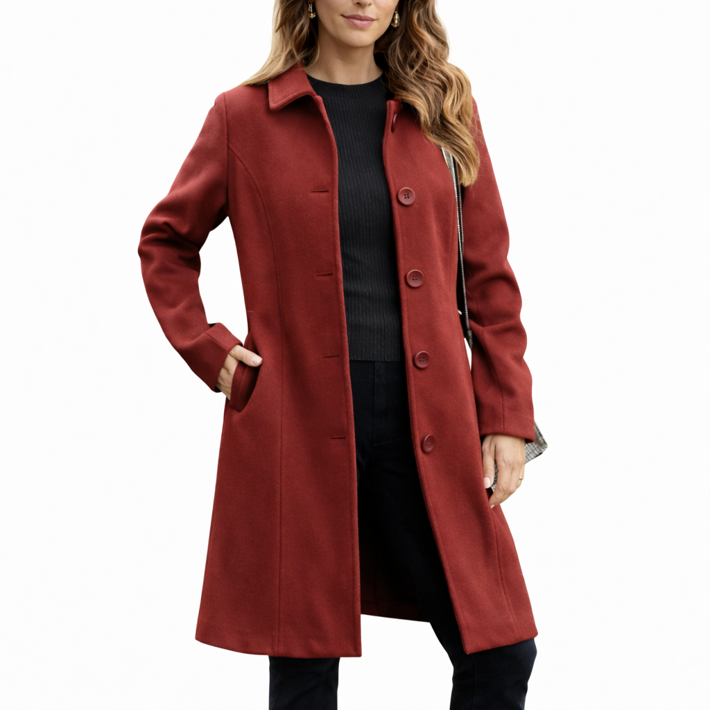 Valerya Wool Blend Mid-Length Coat