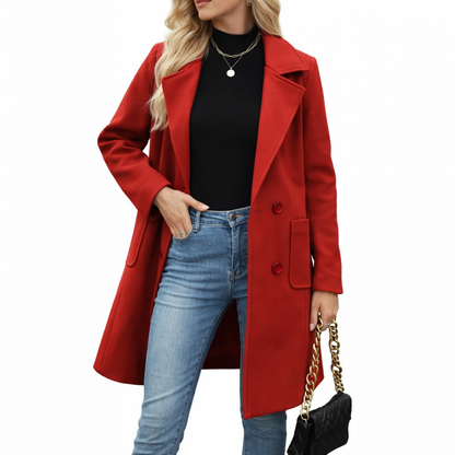 Valerya Wool Blend Mid-Length Coat