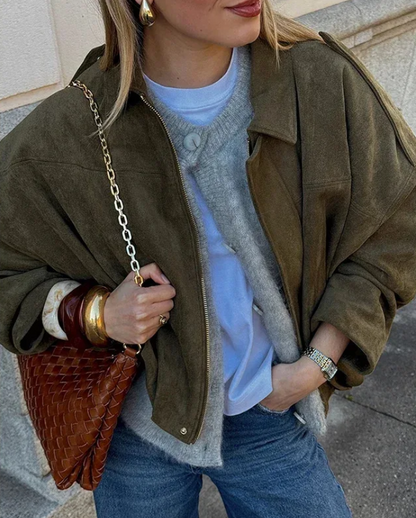 Valerya Vintage Oversize Bomber